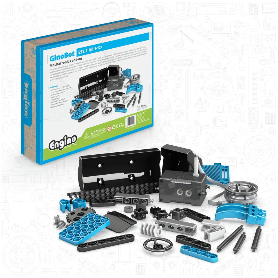 Engino GinoBot Mechatronics Add-on Kit Robotică
