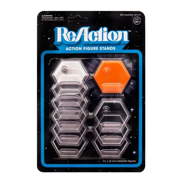 Super7 ReAction Stands set 10 suporturi figurine transparente