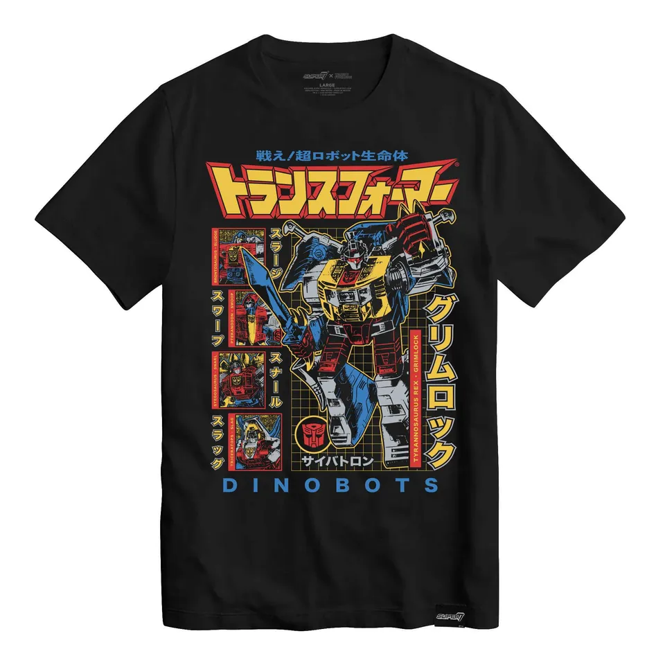 Super7 Transformers Dinobots Team tricou negru bumbac