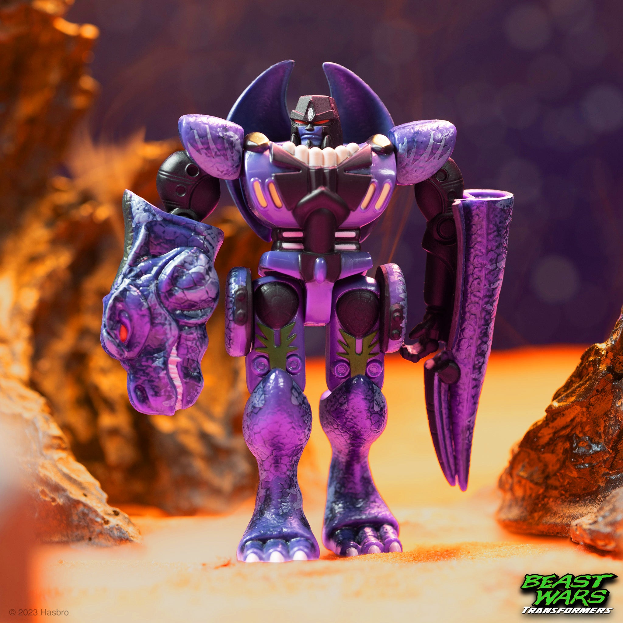 Super7 Beast Wars Megatron clear ReAction figurină translucidă