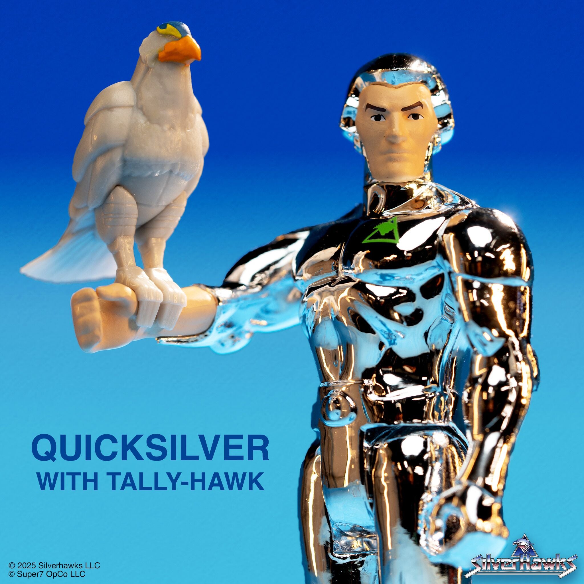 Super7 SilverHawks Quicksilver figurina metalizata Tally-Hawk