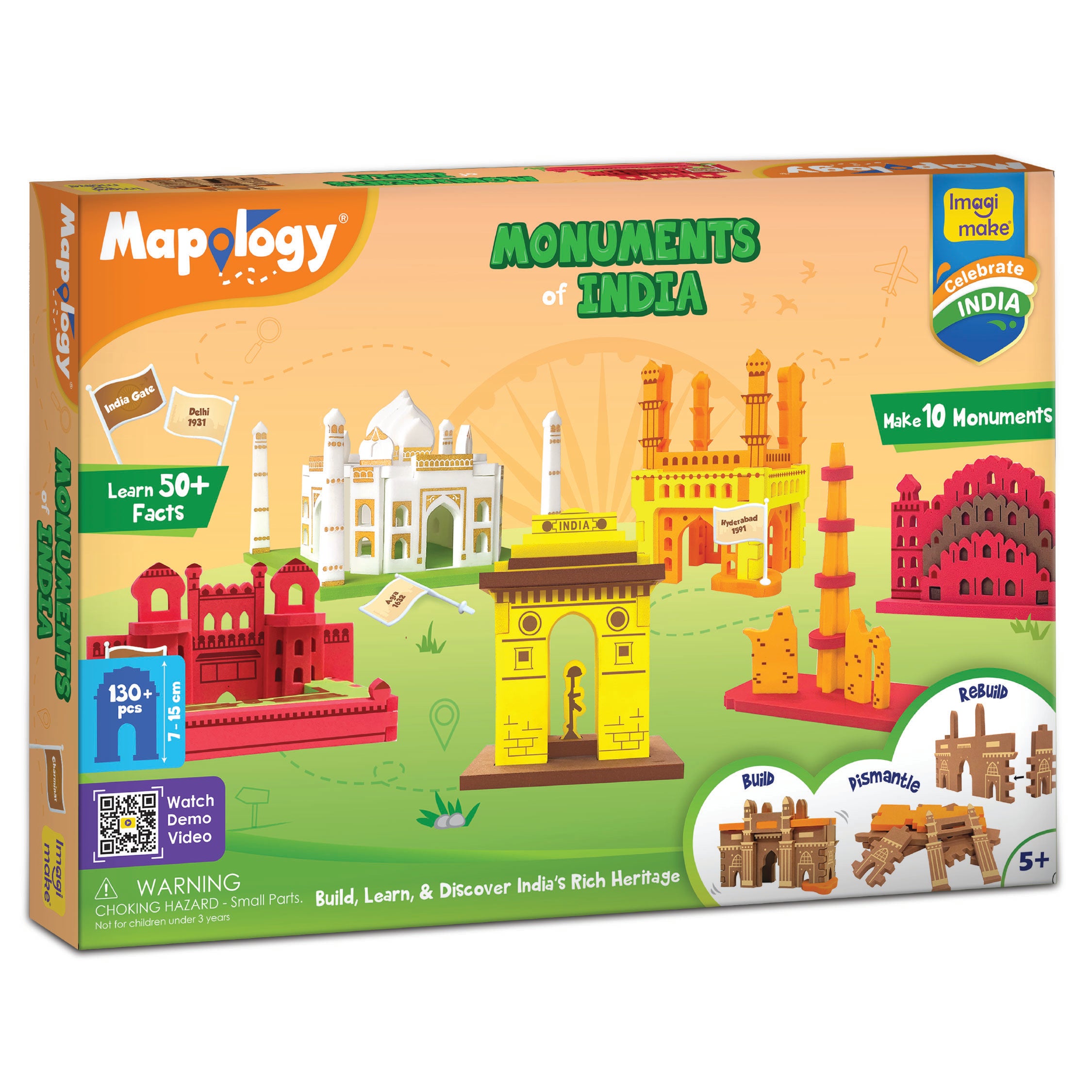 Imagimake Mapology Monuments puzzle 3D 10 monumente