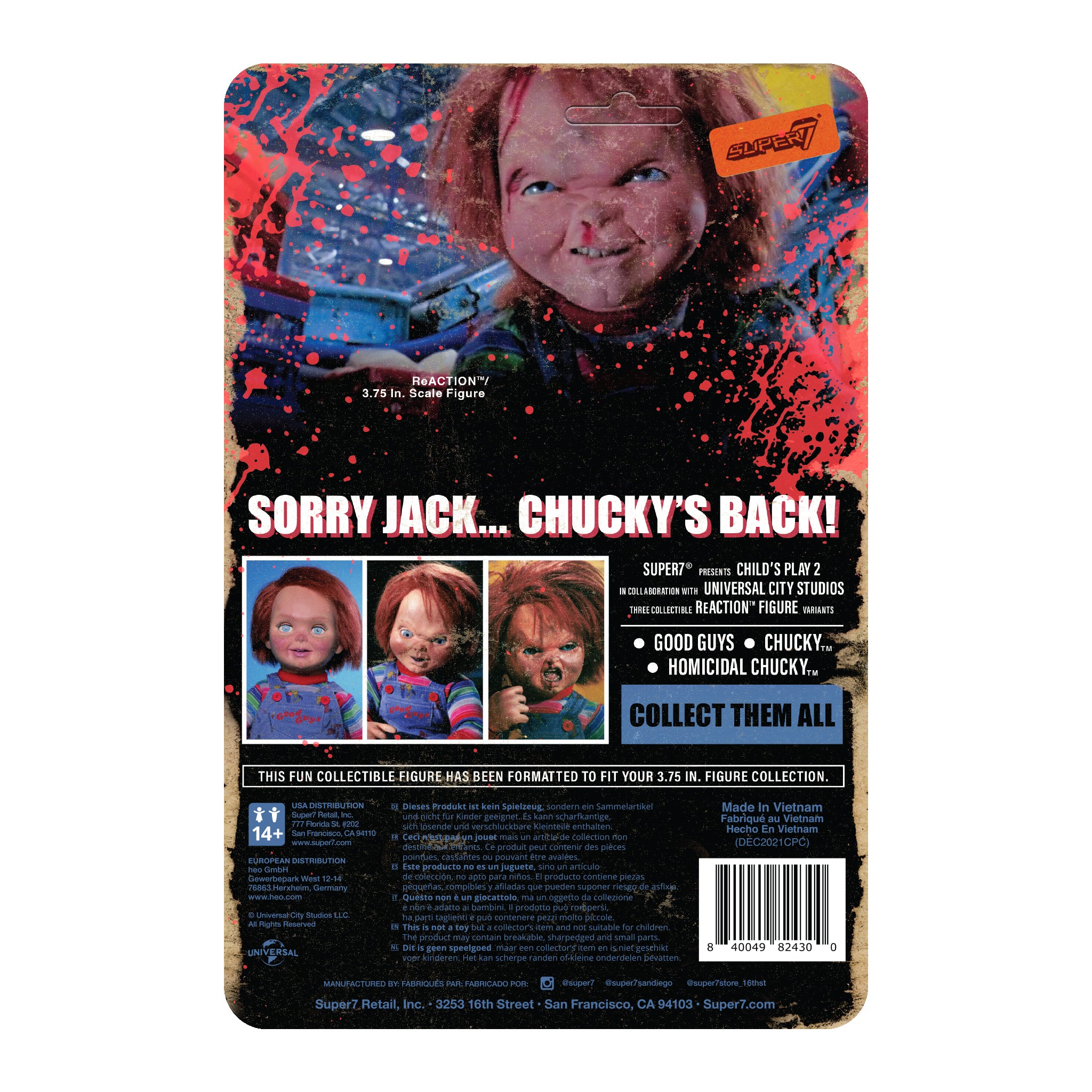 Super7 Chucky Blood Splatter figurină horror 9.5cm