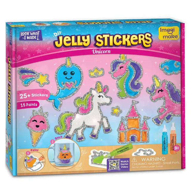Imagimake Jelly Stickers Unicorn set stickere 3D lucios