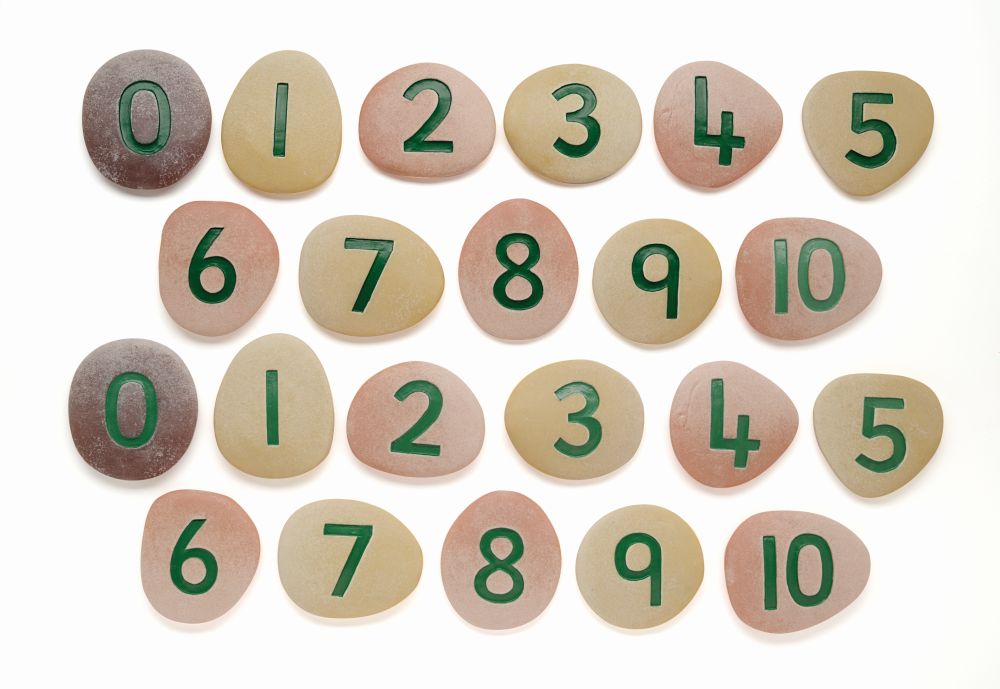 Yellow Door Number Pebbles Jumbo pietricele cifre 22 piese 0-10