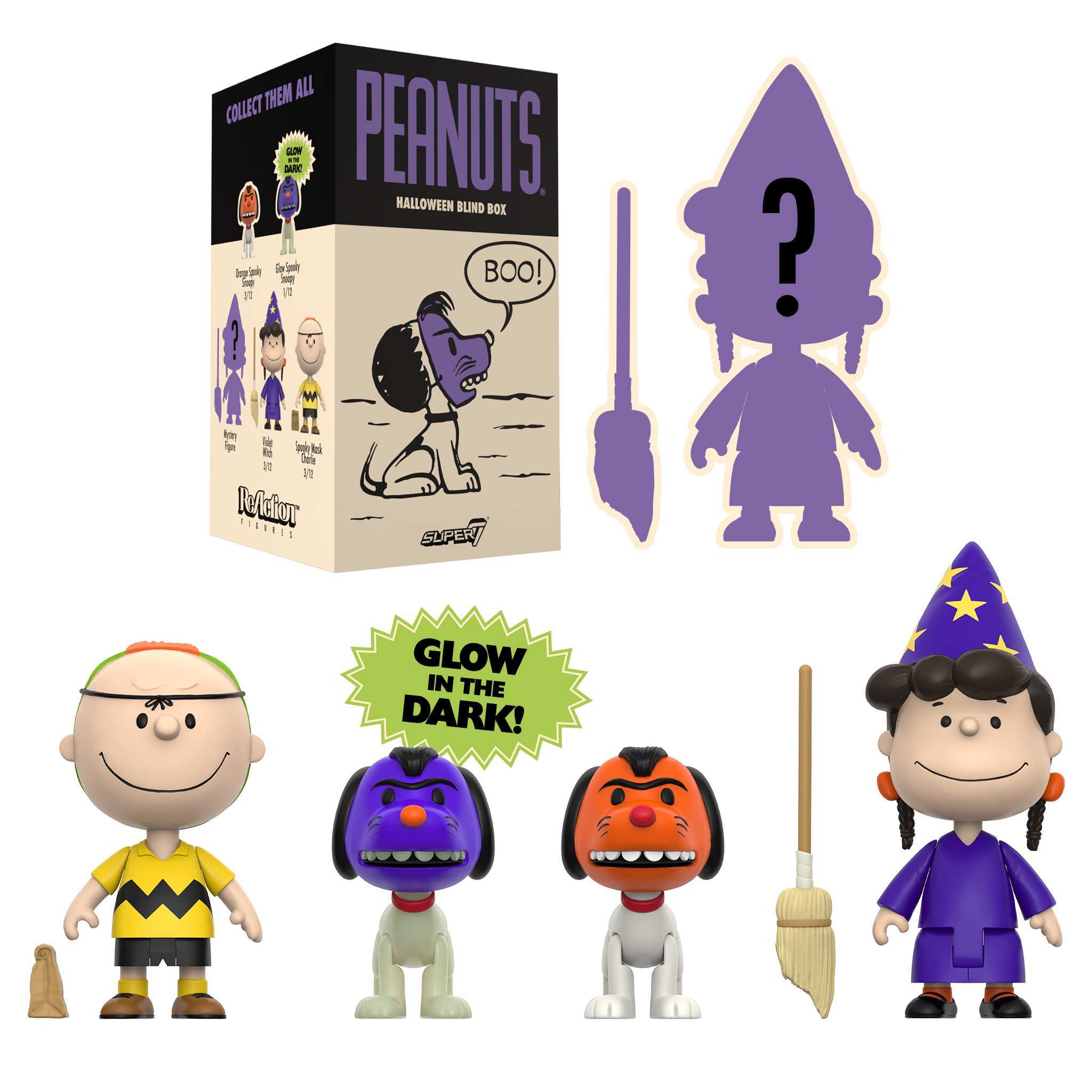 Super7 Peanuts Blind Box set 12 figurine Halloween