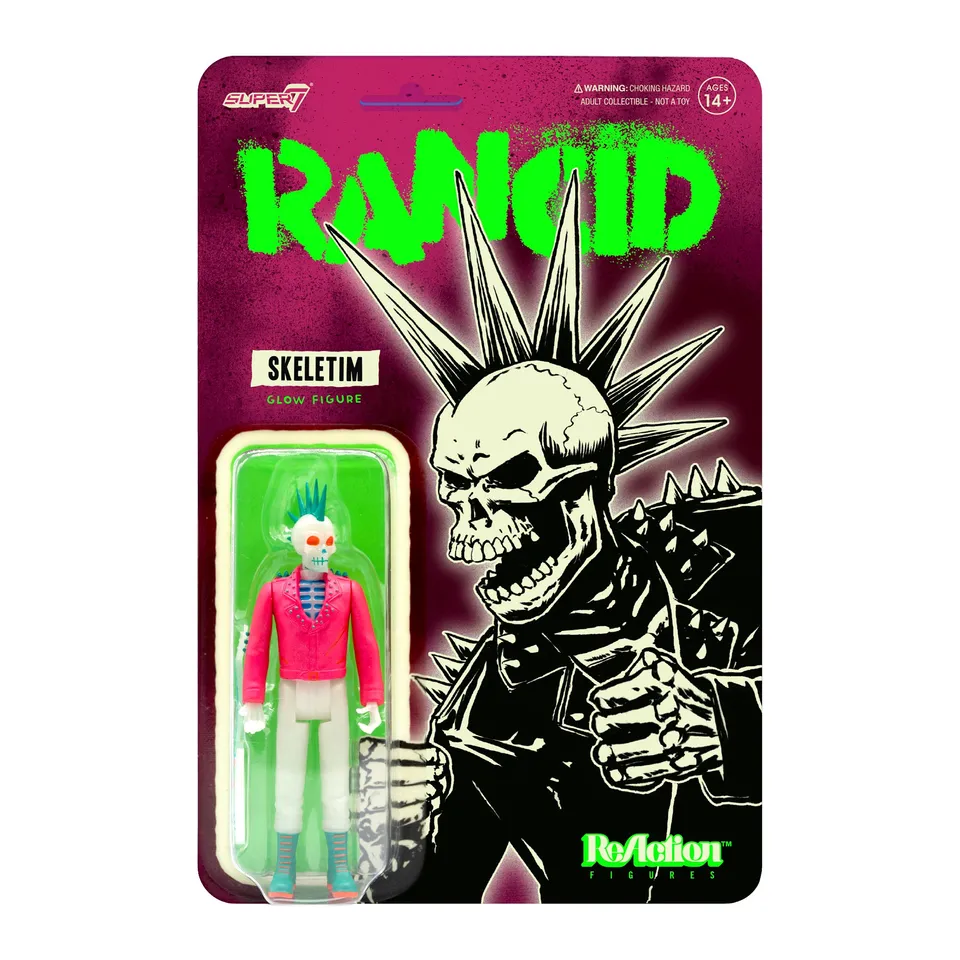 Super7 Rancid Skeletim Glow figurina fosforescenta 9,5 cm