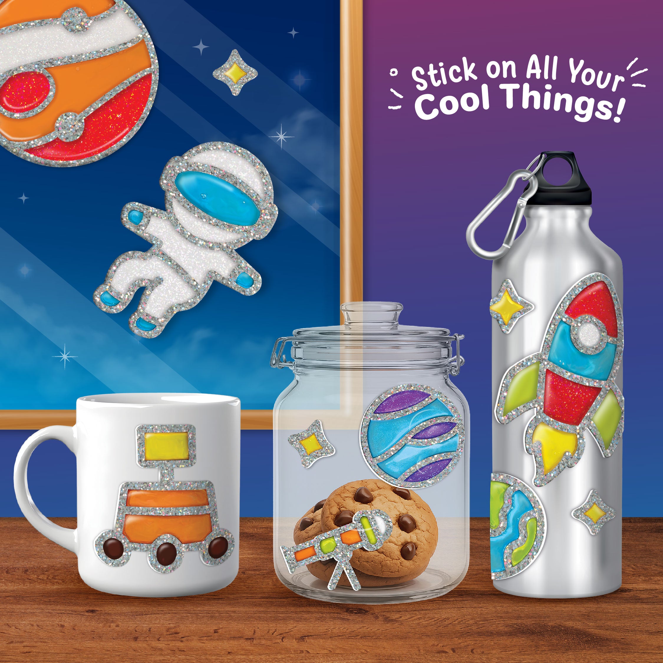 Imagimake Jelly Stickers Sistem Solar set pictura 25 sabloane