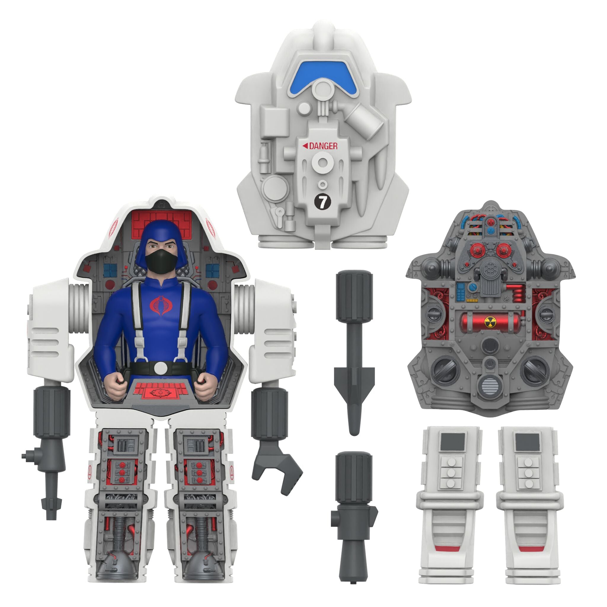 Super7 Super Cyborg G.I. Joe S.N.A.K.E. Armor figurina gri