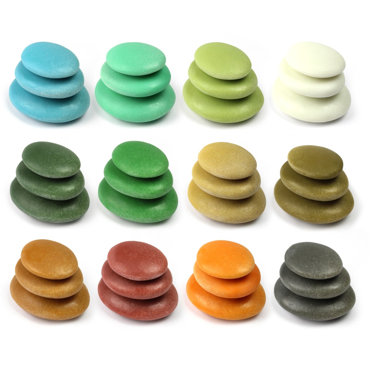 Yellow Door Sorting Stones pietre natura 36 bucati 12 culori
