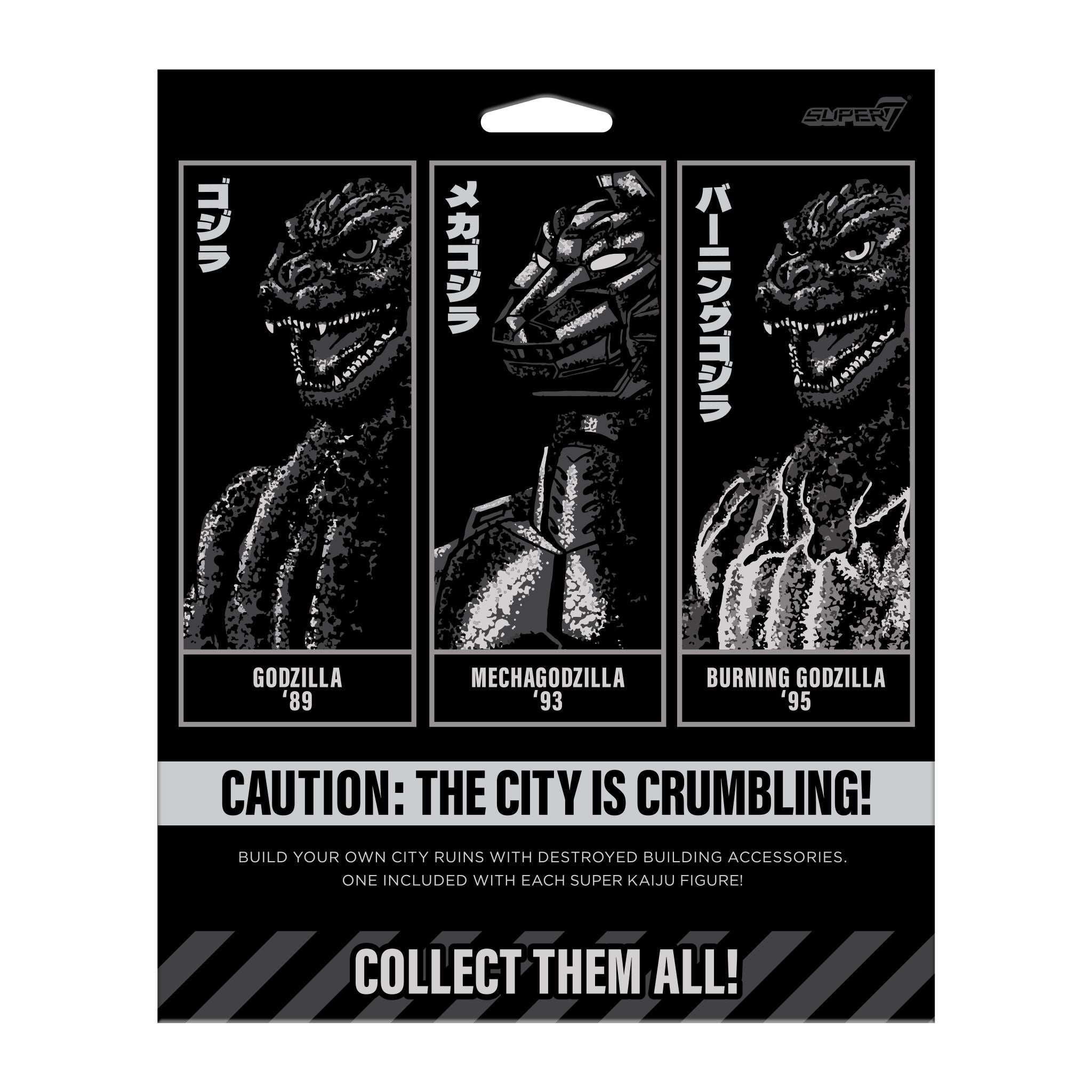 Super7 Toho Super Kaiju Burning Godzilla 1995 figurina 14 cm translucid