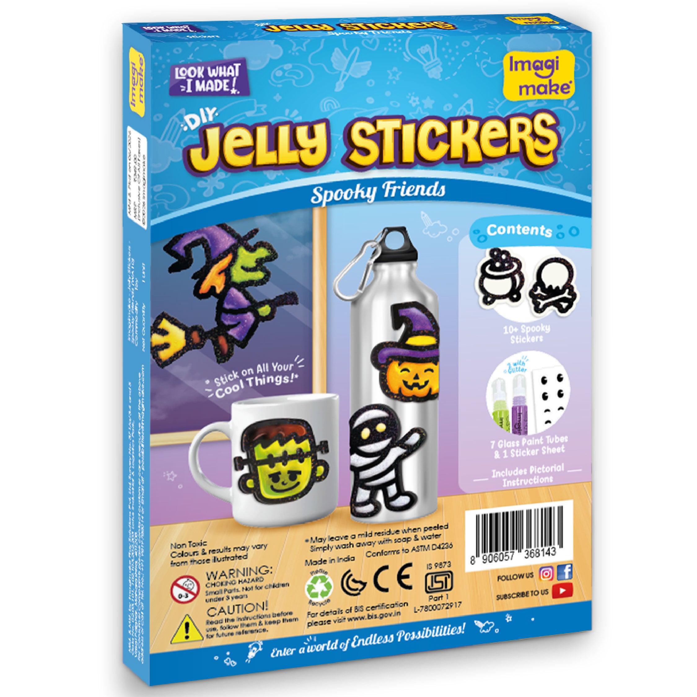 Imagimake Jelly Stickers Spooky Friends stickere gel