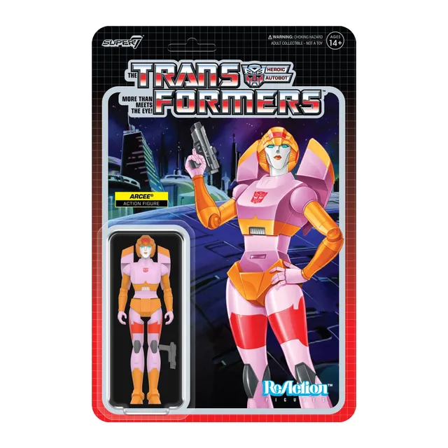 Super7 Transformers ReAction Arcee figurina roz-portocaliu