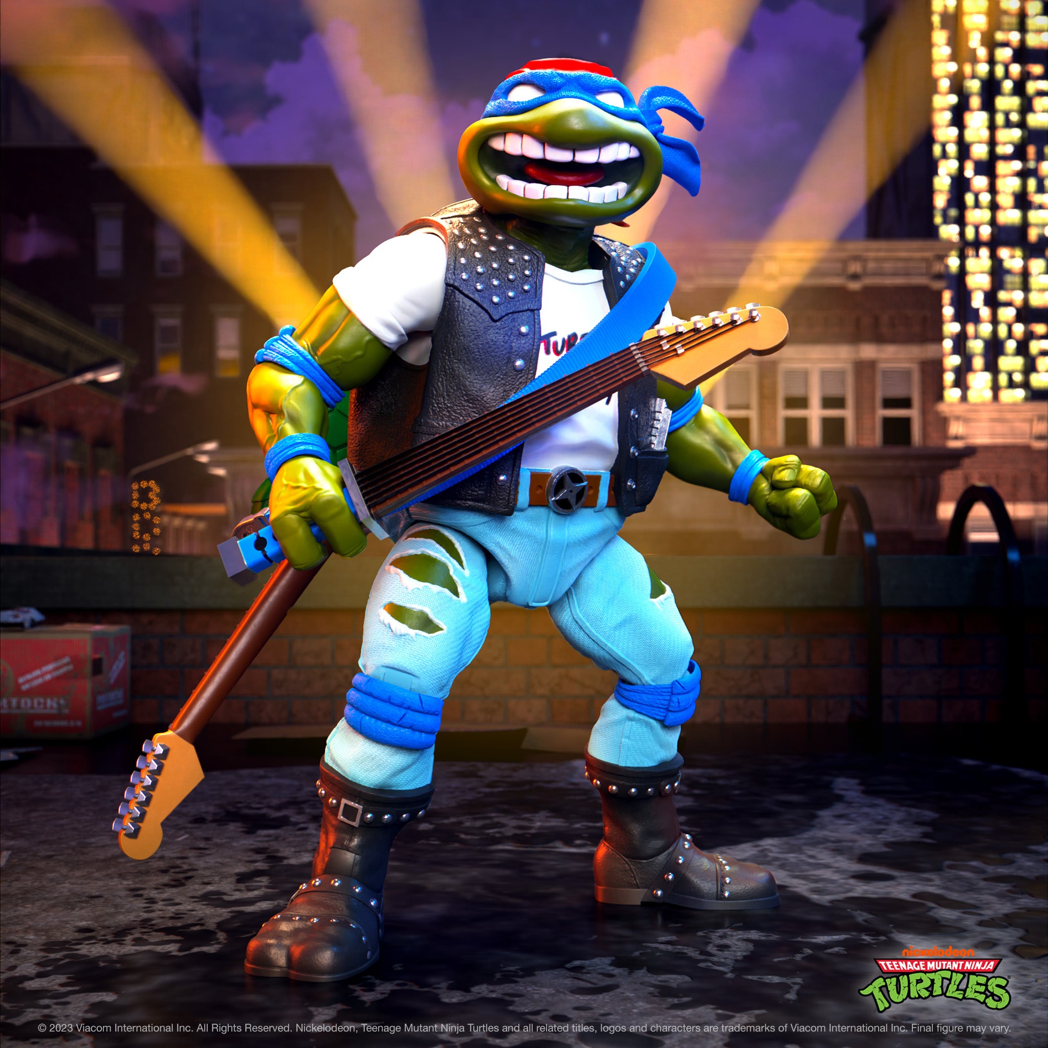 Super7 TMNT Ultimates Classic Rocker Leo figurina articulata
