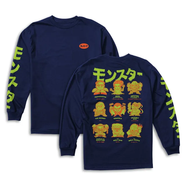 Super7 Universal Keshi Monsters tricou maneca lunga bleumarin