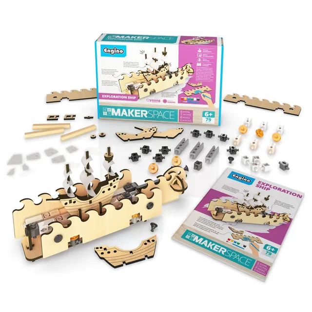 Engino Makerspace Exploration Ship kit constructie nava 8+