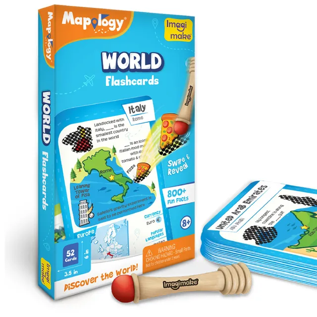 Imagimake Mapology World Flashcards carduri educative 52 buc
