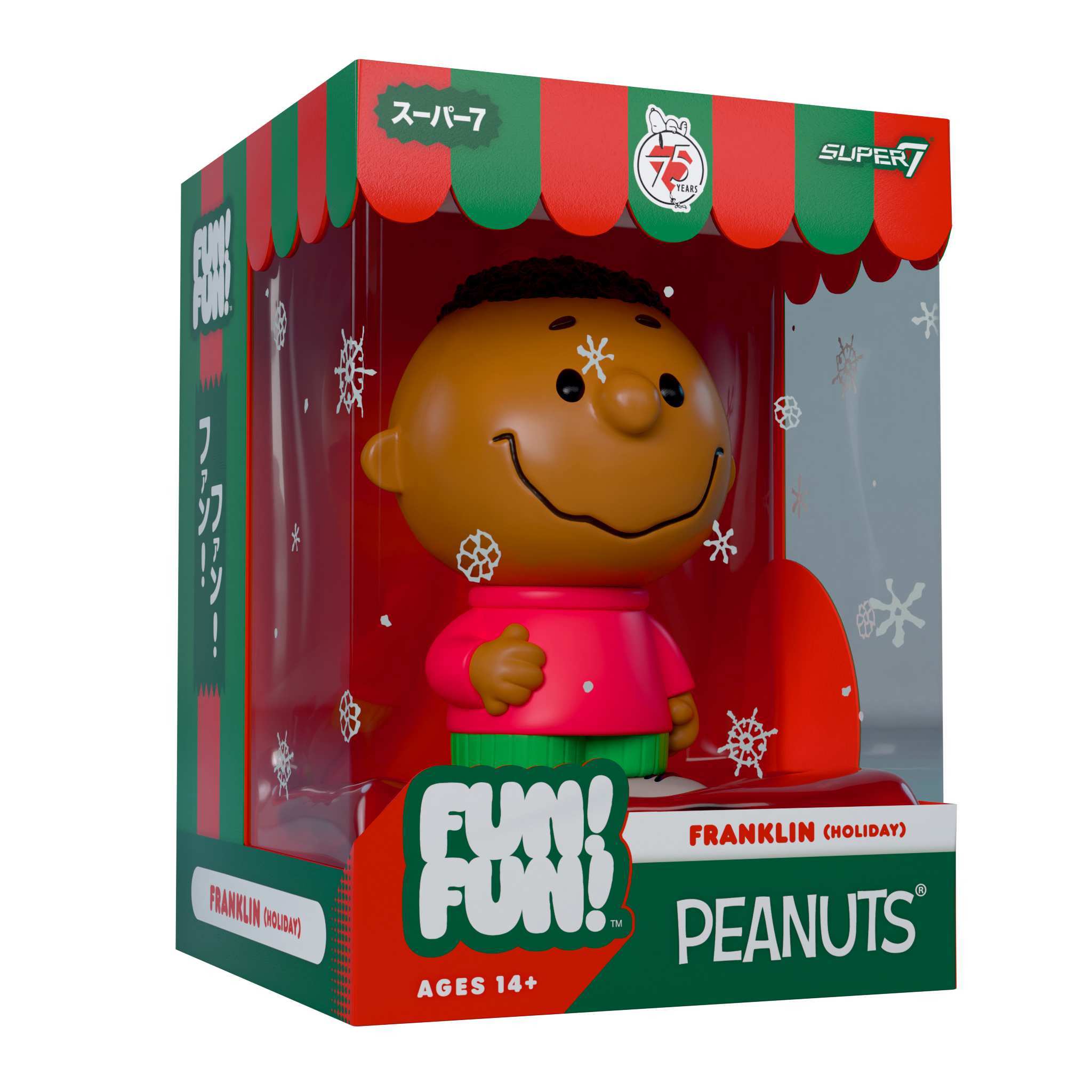 Super7 Peanuts Fun Fun Wave 03 Franklin figurină Holiday 5 inch