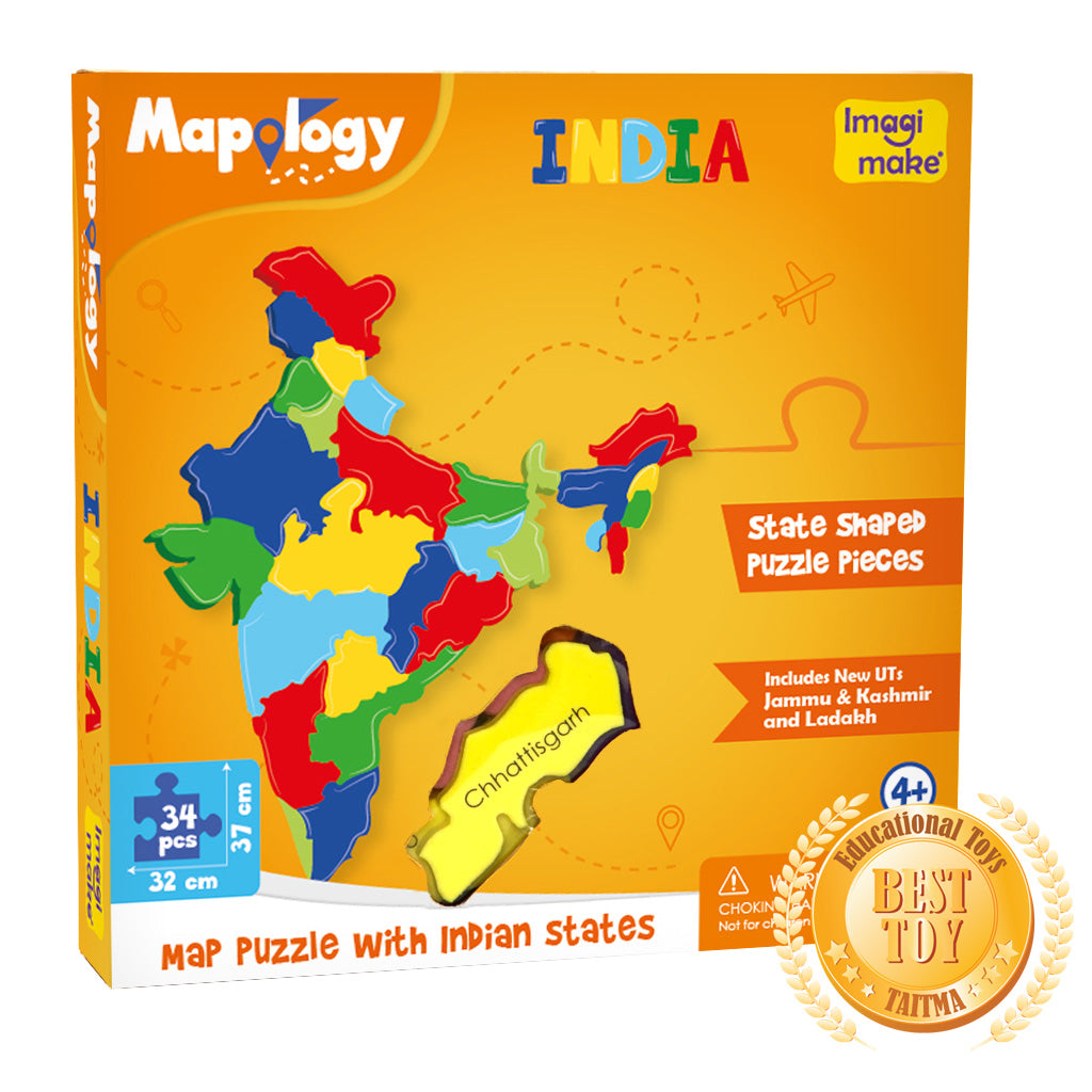 Imagimake Mapology India World Europe set puzzle hărți educativ