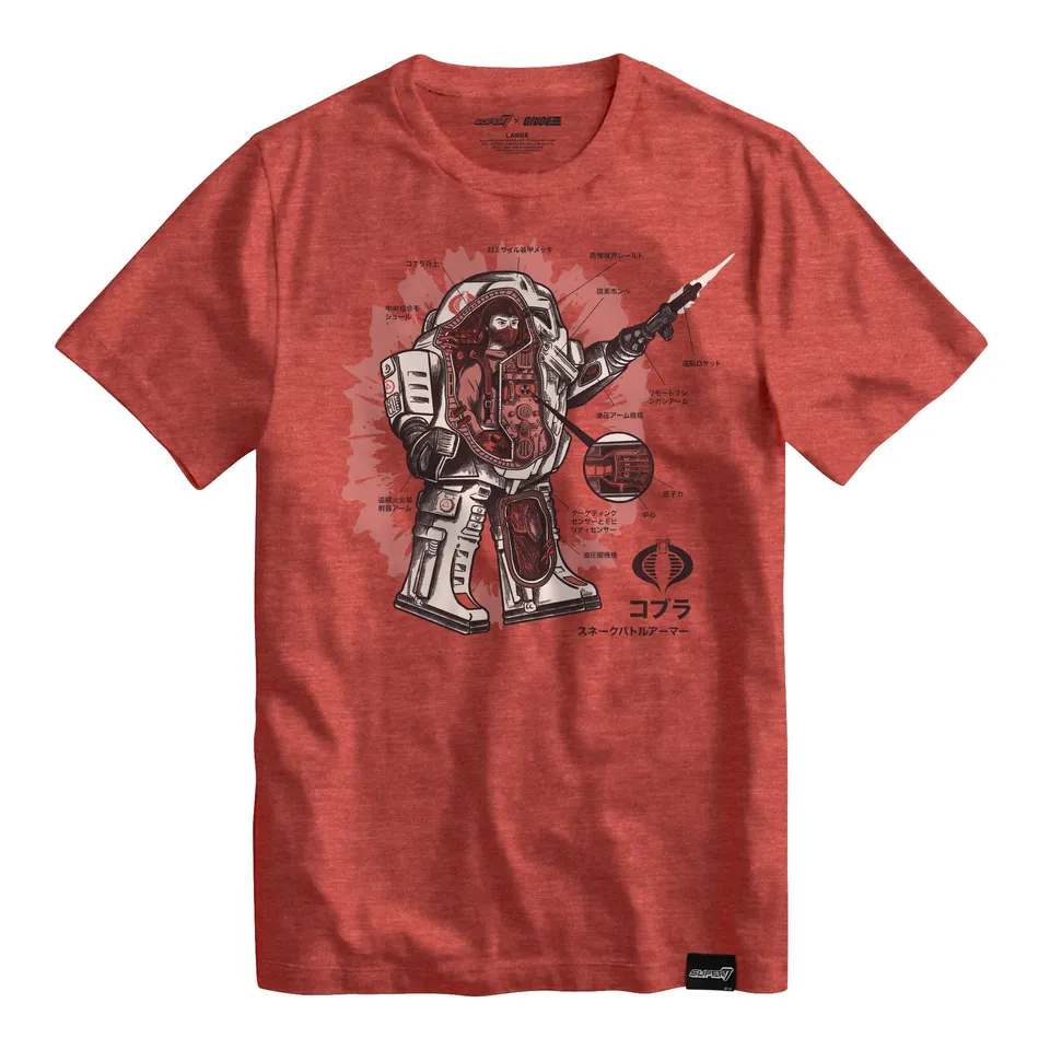 Super7 G.I. Joe Snake Armor tricou bumbac roșu