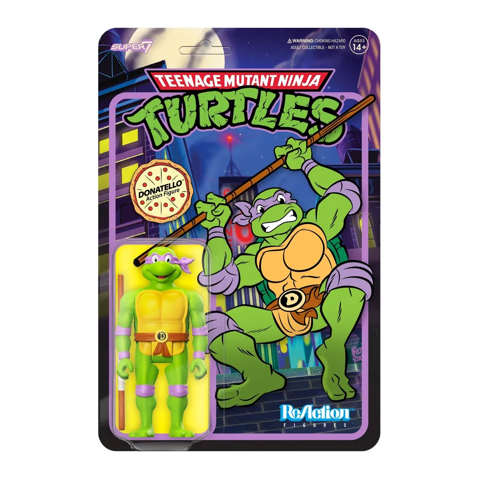 Super7 TMNT ReAction Donatello Toon figurina cu baston
