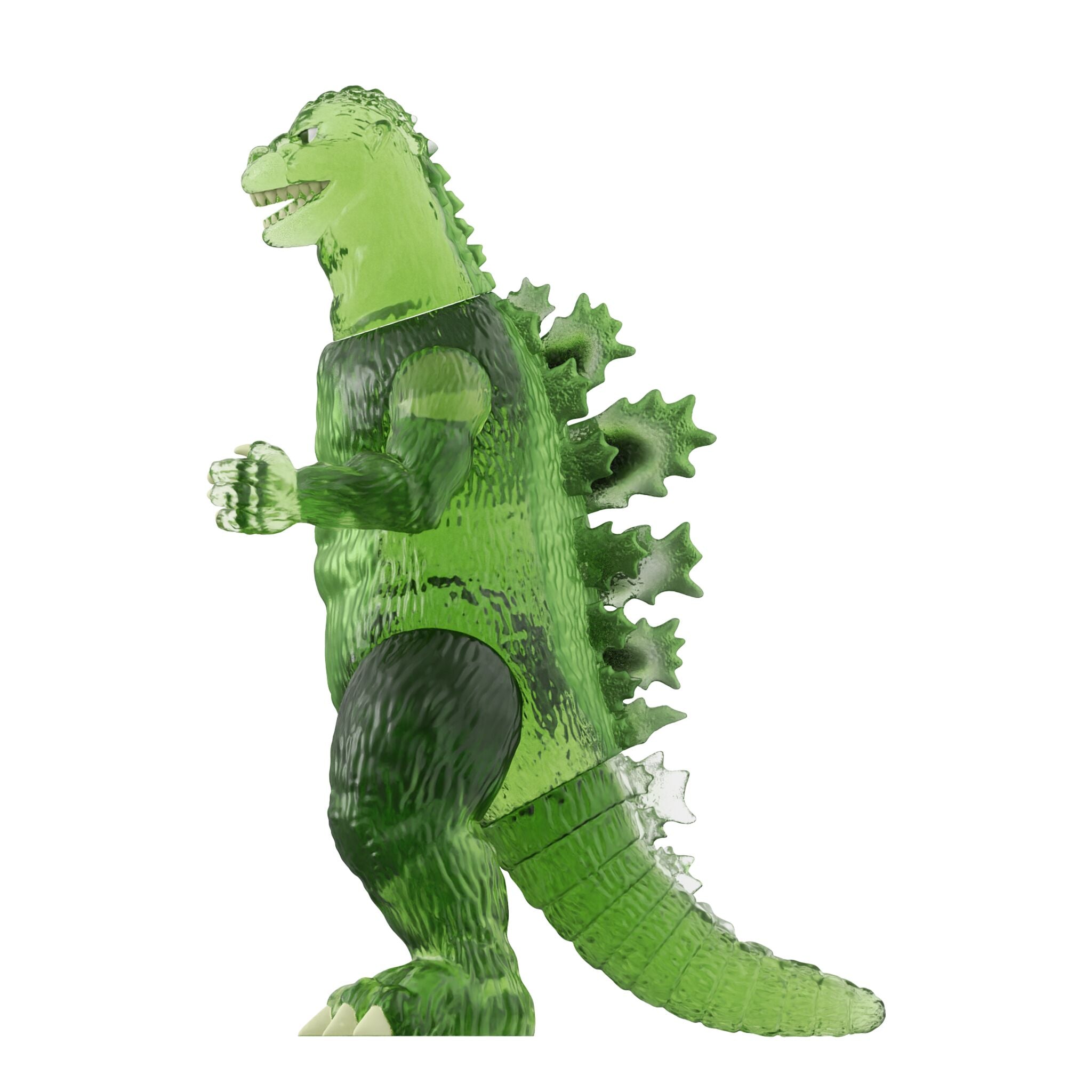 Super7 Toho ReAction figurina Godzilla verde semi-clear