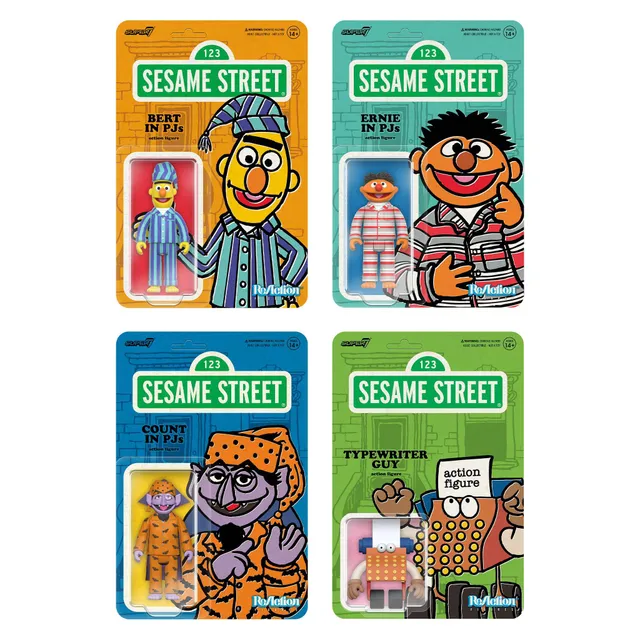Super7 Sesame Street Wave 6 figurine set 4 buc pijama