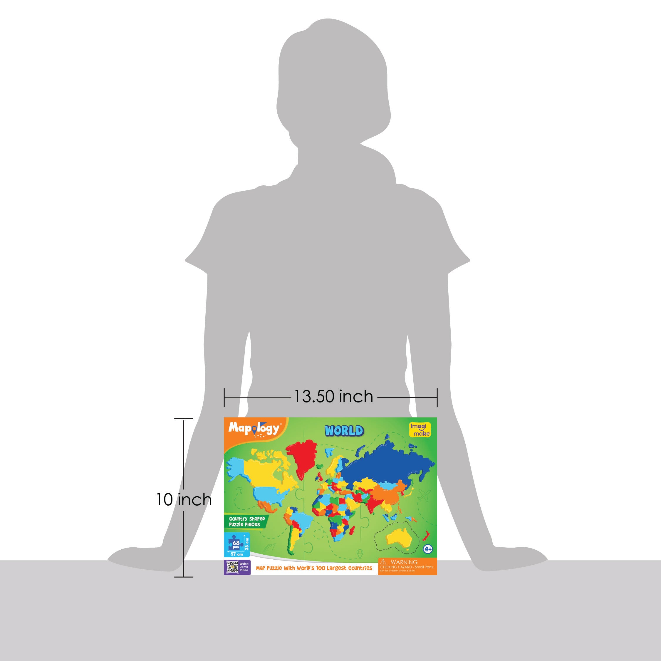 Imagimake Mapology World Map puzzle harti 6 buc