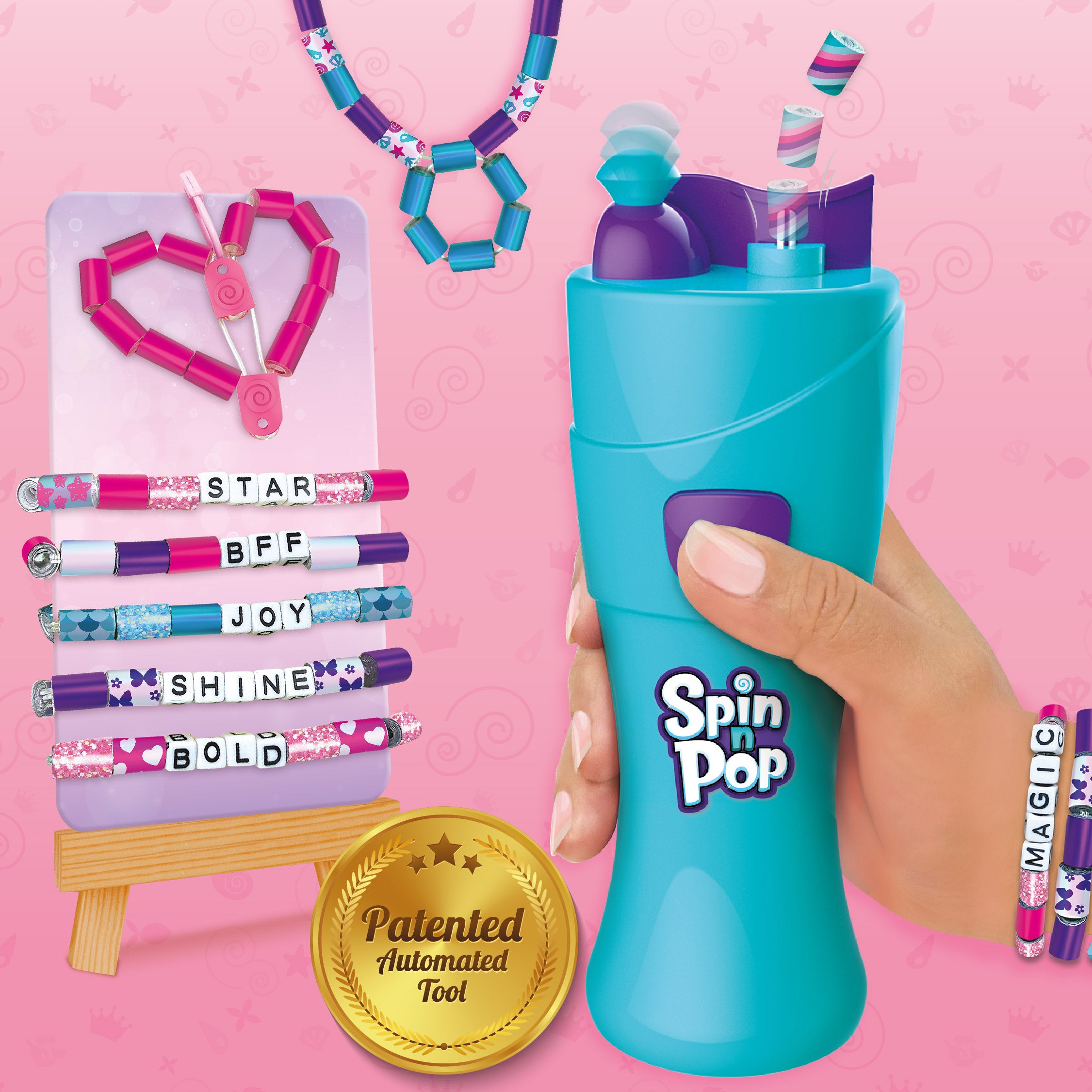 Imagimake Spin n Pop Beads Studio set bratari 300 margele