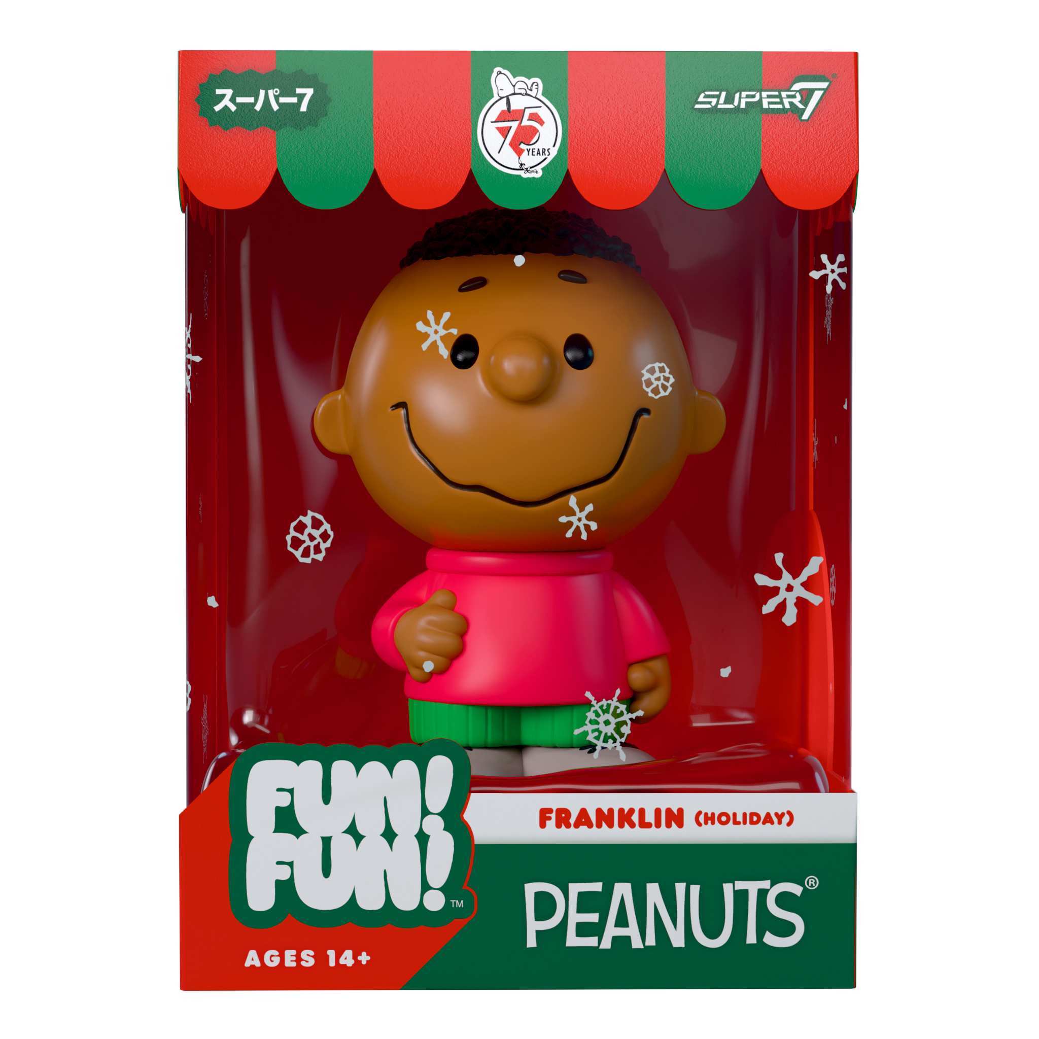 Super7 Peanuts Fun Fun Wave 03 Franklin figurină Holiday 5 inch