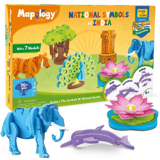 Imagimake Mapology National Symbols puzzle 3D 7 modele