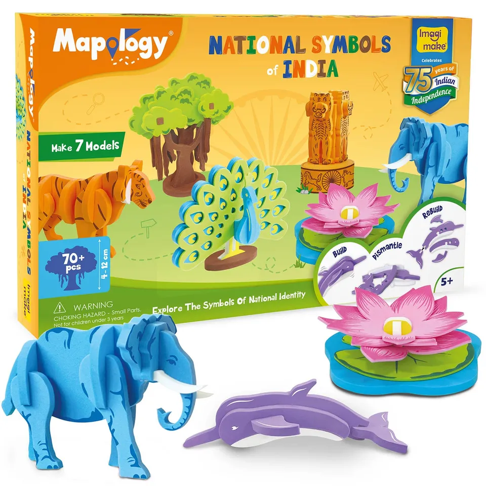 Imagimake Mapology National Symbols puzzle 3D 7 modele