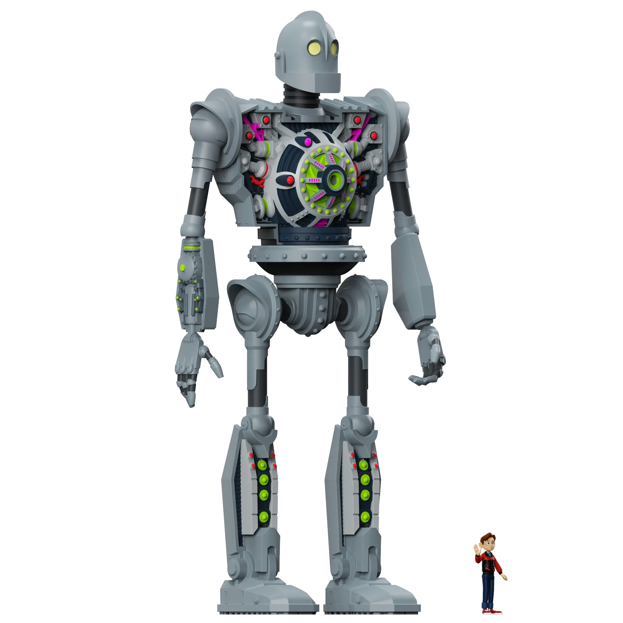 Super7 Super Cyborg Iron Giant figurina articulata Full Color