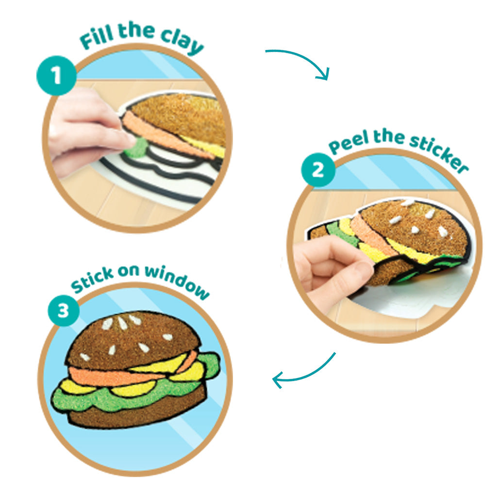 Imagimake Clay Stickers Yummy Treats set 3 stickere