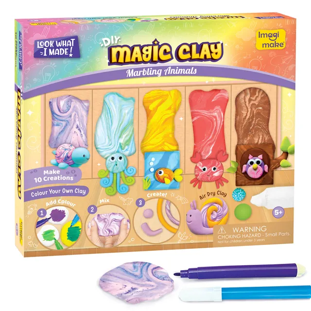 Imagimake Magic Clay Marbling Animals plastilina animale