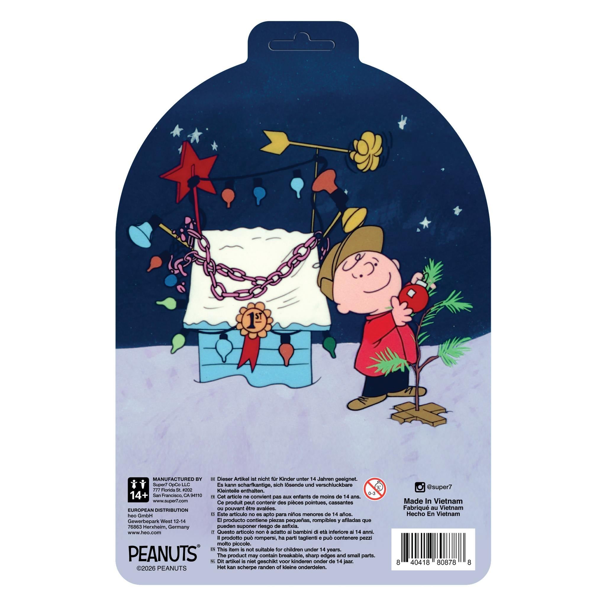 Super7 Peanuts ReAction Charlie Brown and Sad Tree figurine set cu brad