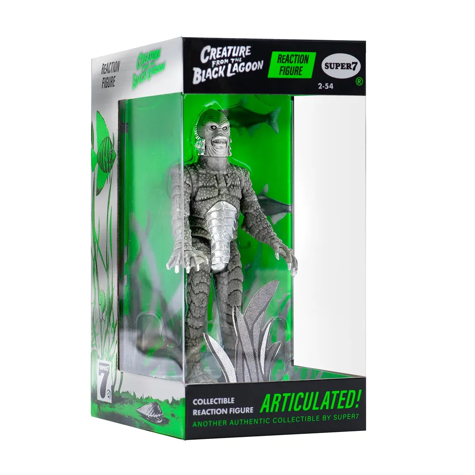 Super7 ReAction Creature Black Lagoon Silver Screen figurina