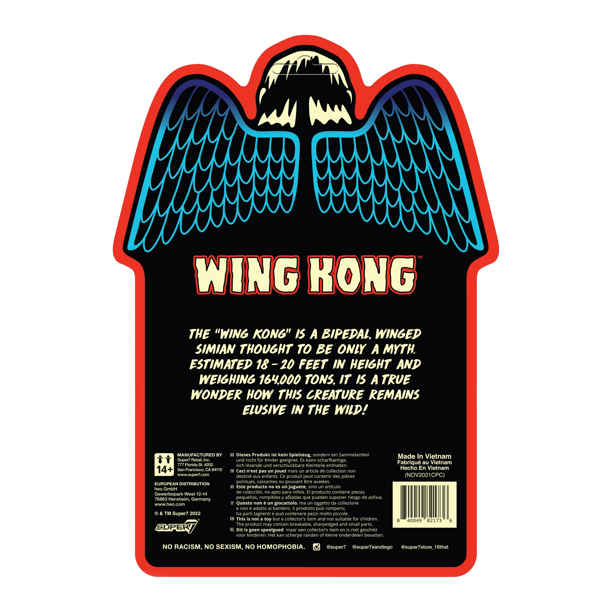 Super7 ReAction Wing Kong Monster Glow figurină fosforescentă
