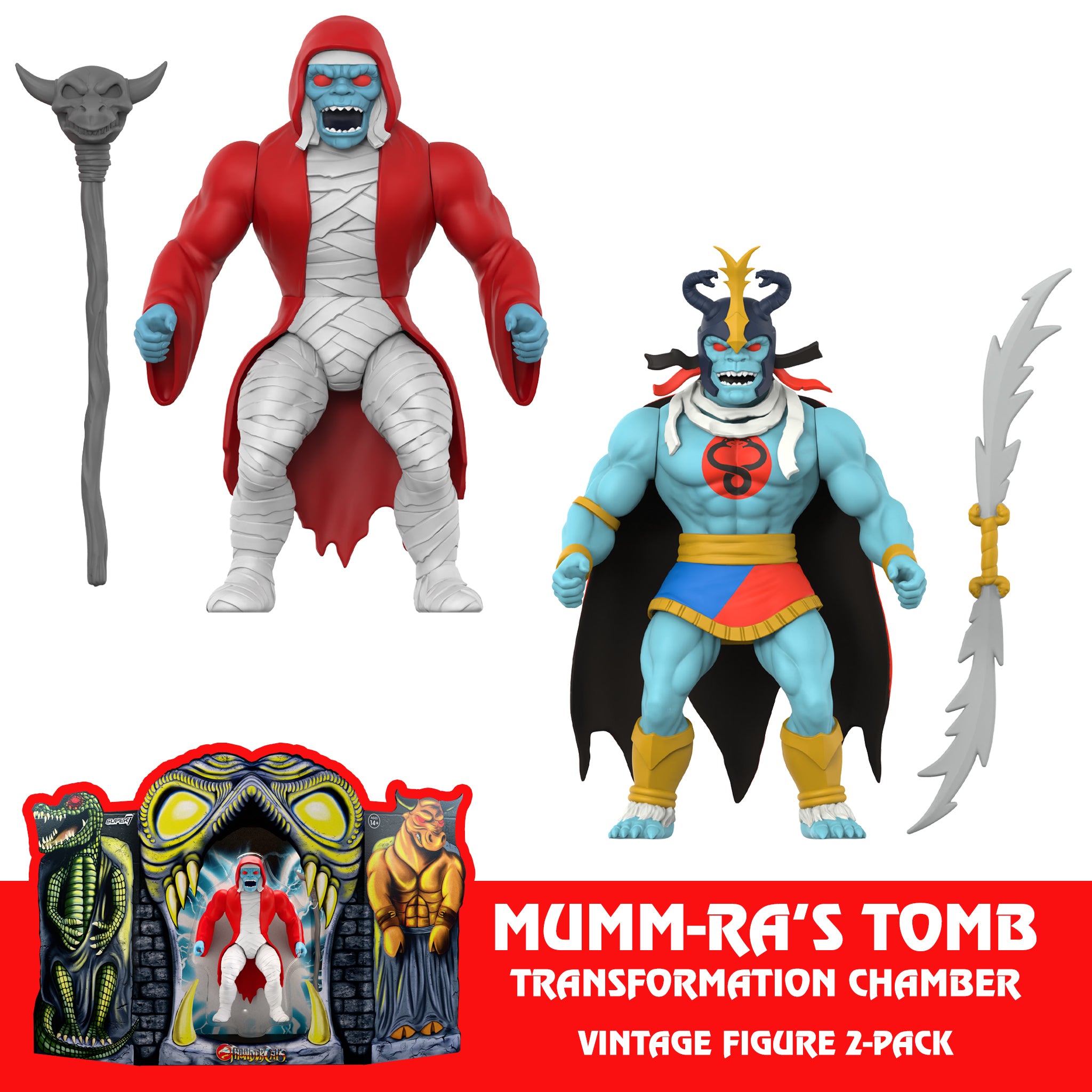 Super7 ThunderCats Vintage Mumm-Ra's Tomb set 2 figurine articulate