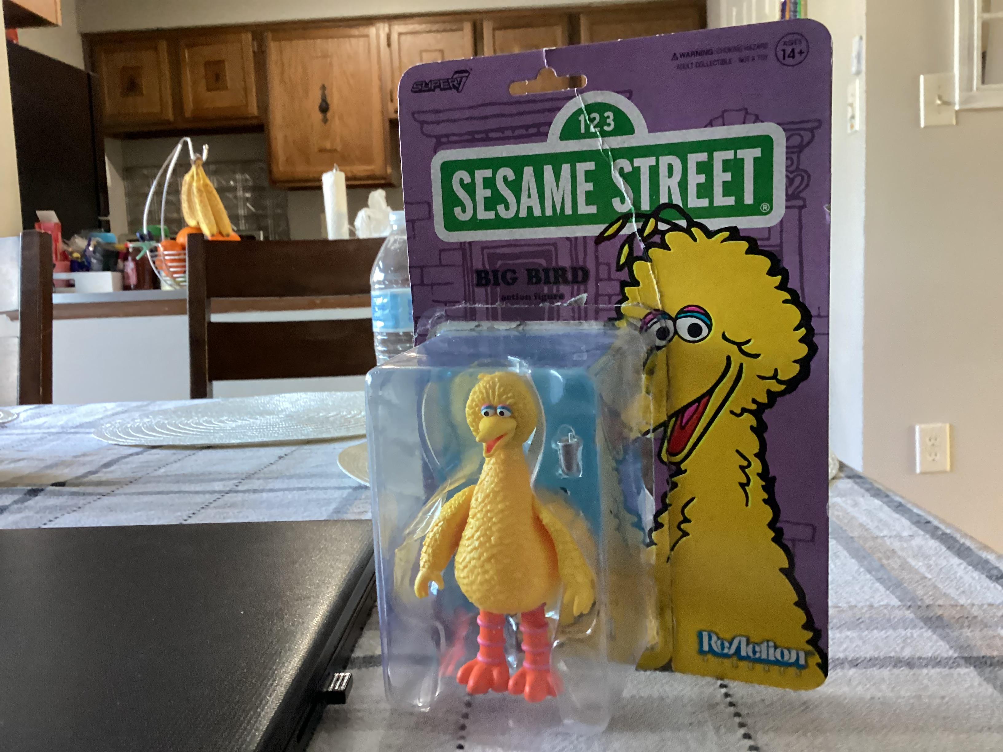 Super7 Sesame Street ReAction Big Bird figurina articulata