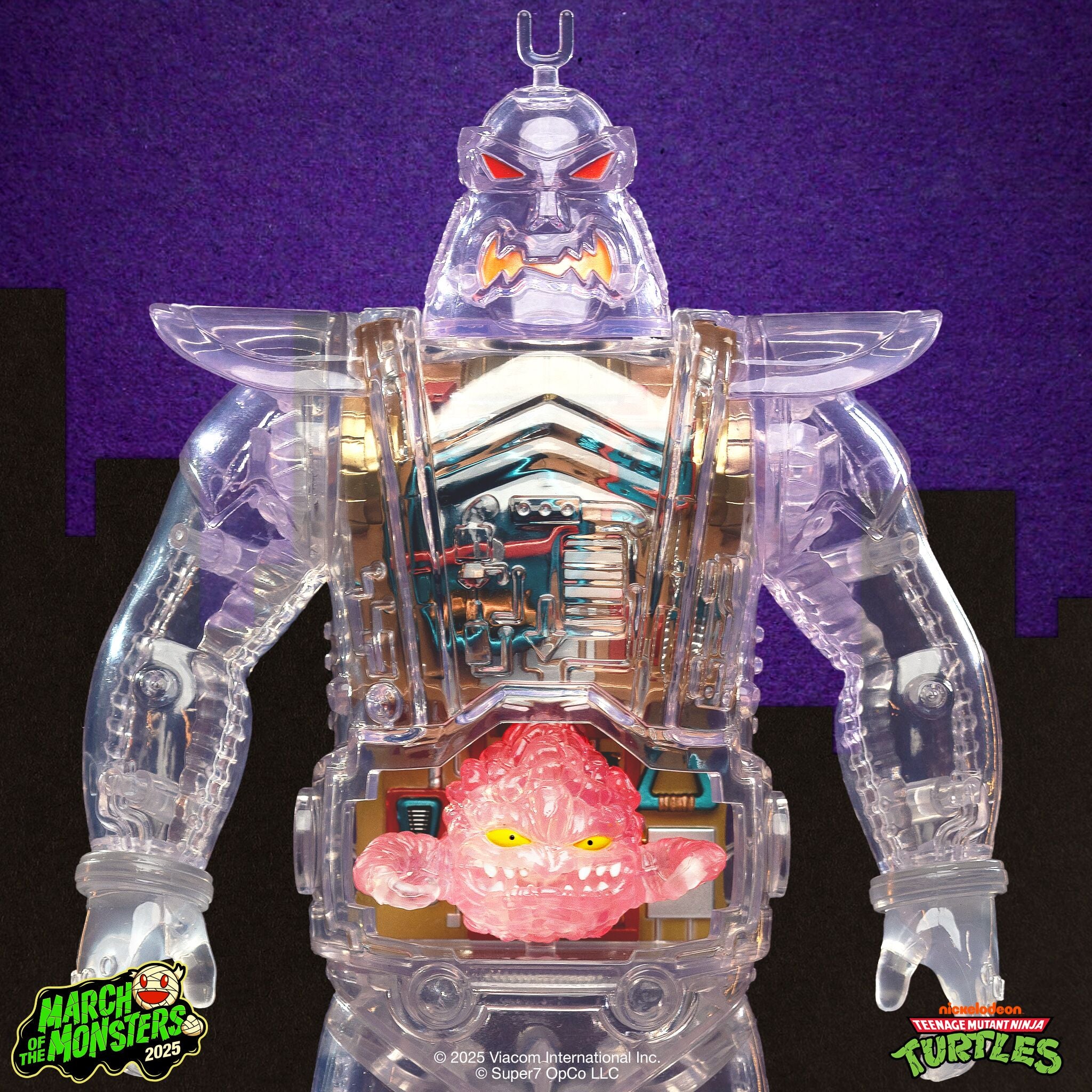 Super7 TMNT Krang Android figurină transparentă 28 cm