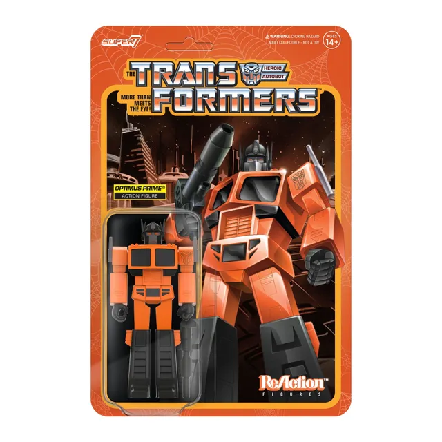 Super7 ReAction Optimus Prime figurina portocaliu-negru Halloween