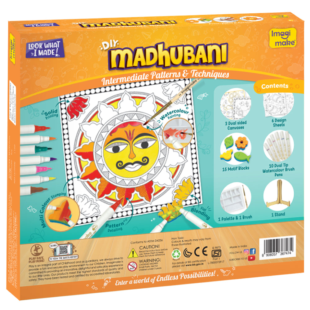 Imagimake Madhubani kit pictura panza 3 proiecte 8+ ani