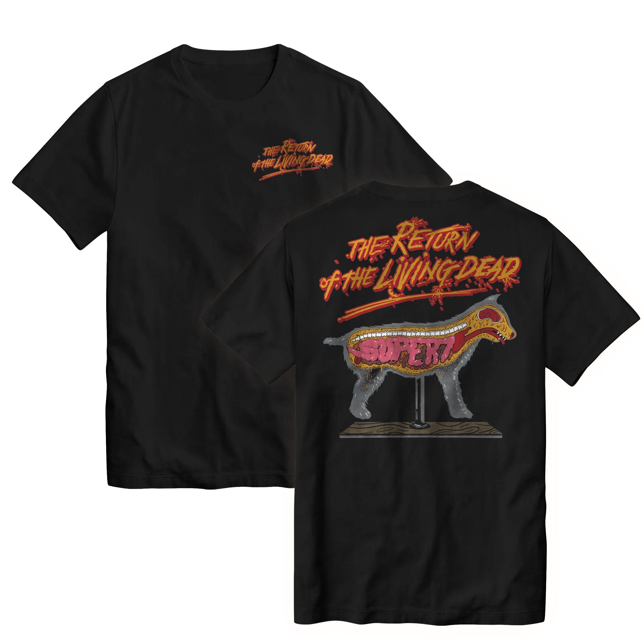Super7 Return of the Living Dead Split Dog tricou negru