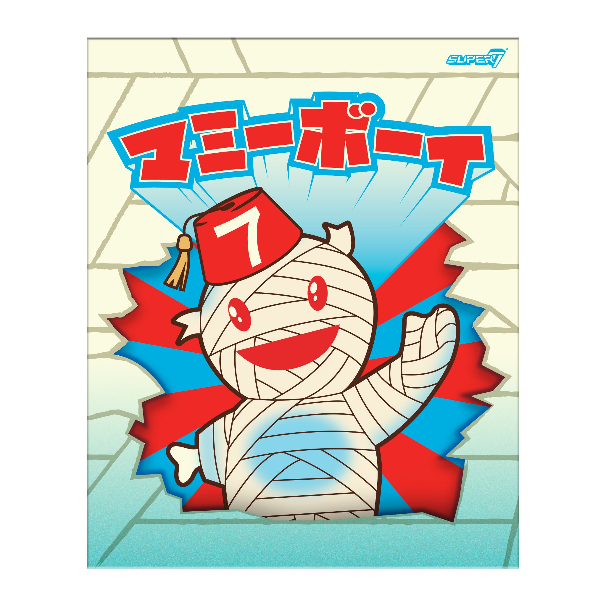 Super7 Vinyl Mummy Boy Glow Fez figurina 15 cm