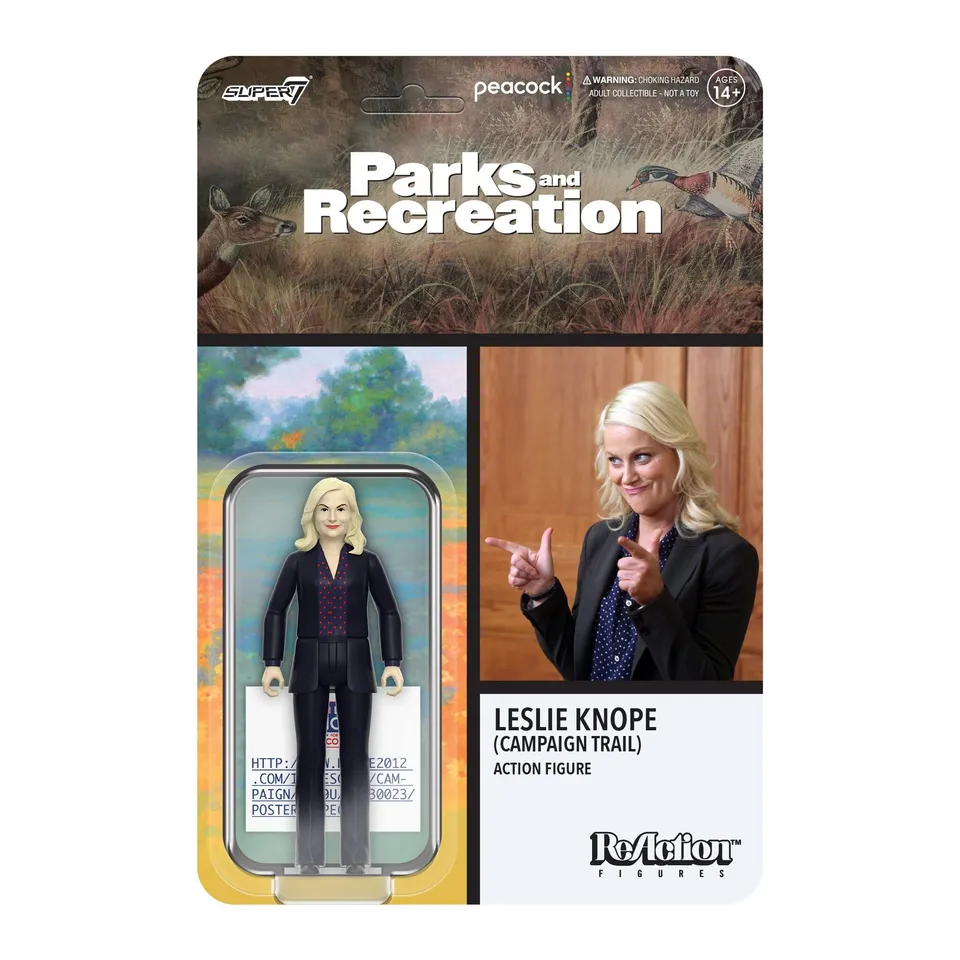 Super7 ReAction Leslie Knope Campaign Trail figurina 9,5 cm