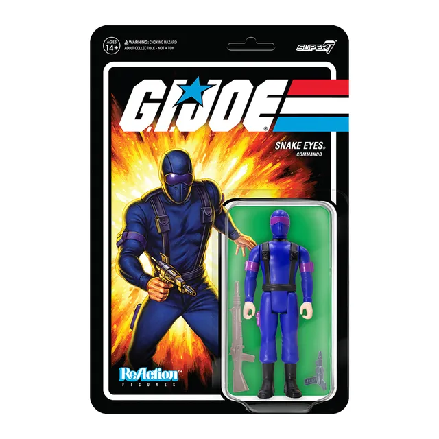 Super7 ReAction G.I. Joe Snake Eyes RAH figurina 9,5 cm
