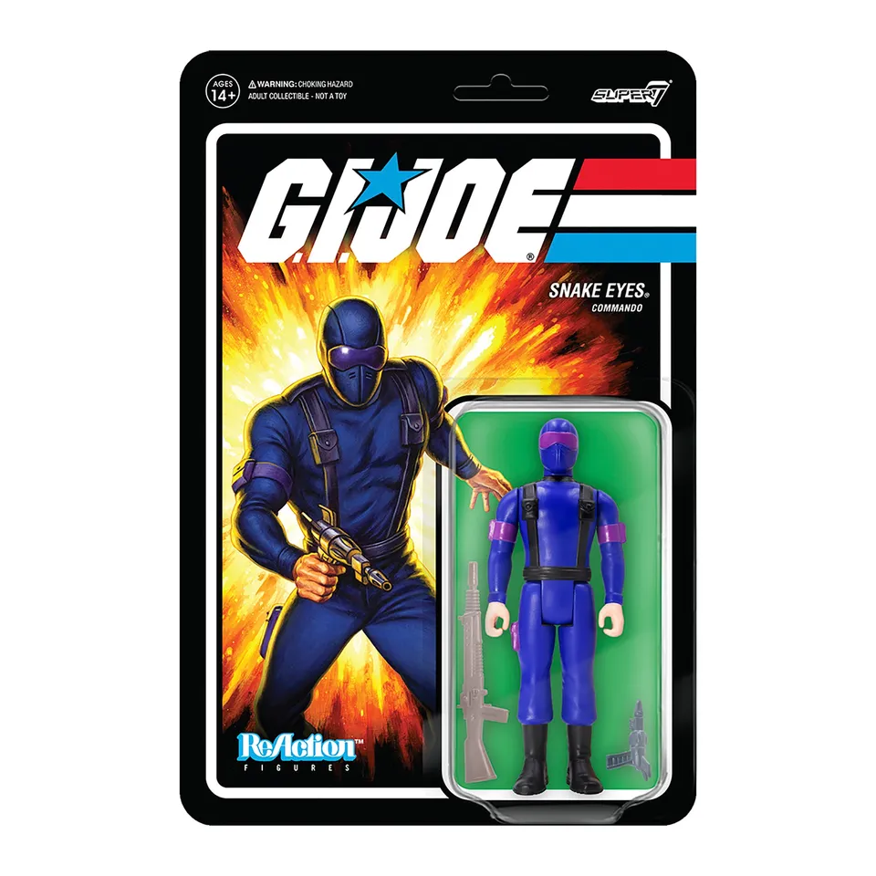 Super7 ReAction G.I. Joe Snake Eyes RAH figurina 9,5 cm