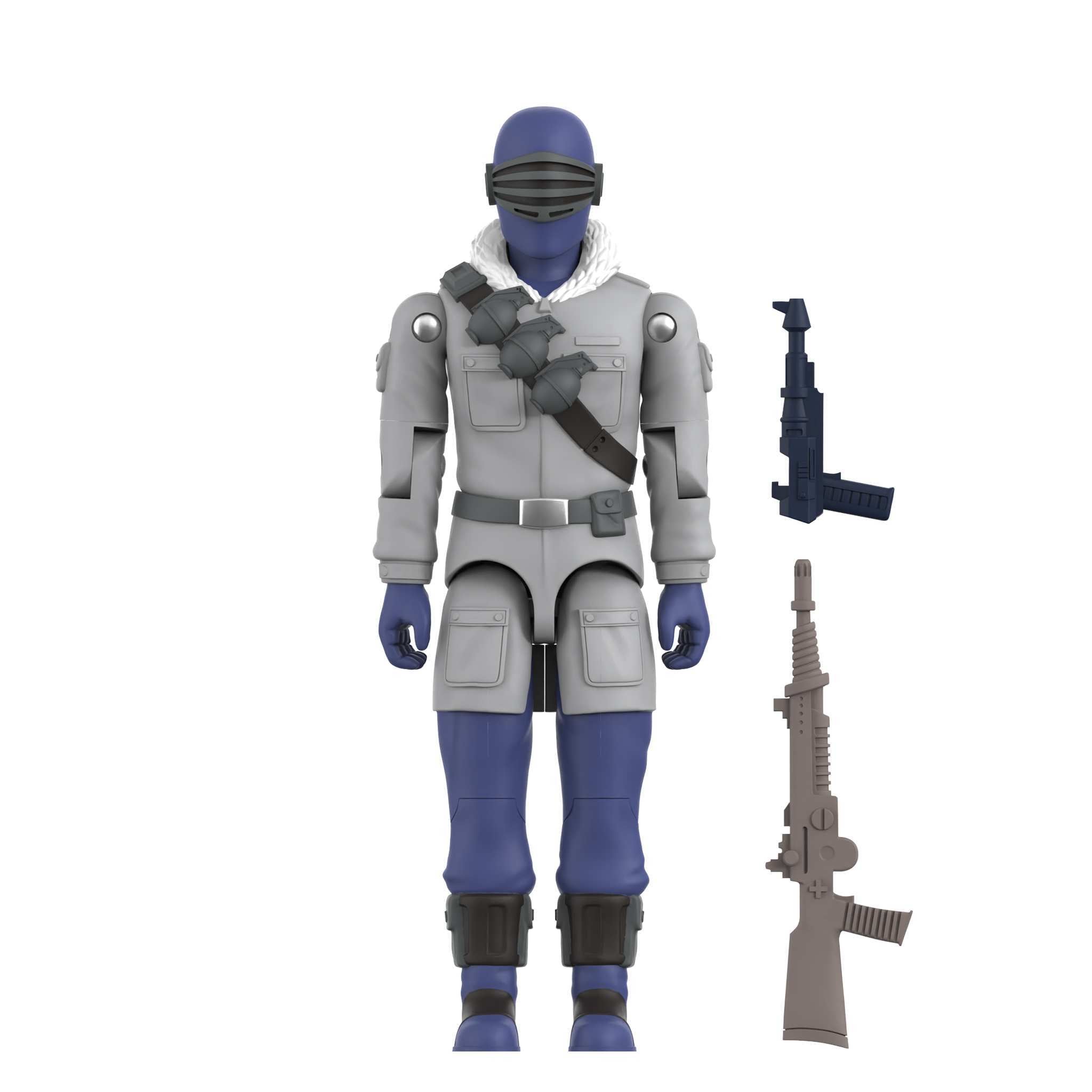Super7 G.I. Joe ReAction+ Arctic Snake Eyes figurina articulata