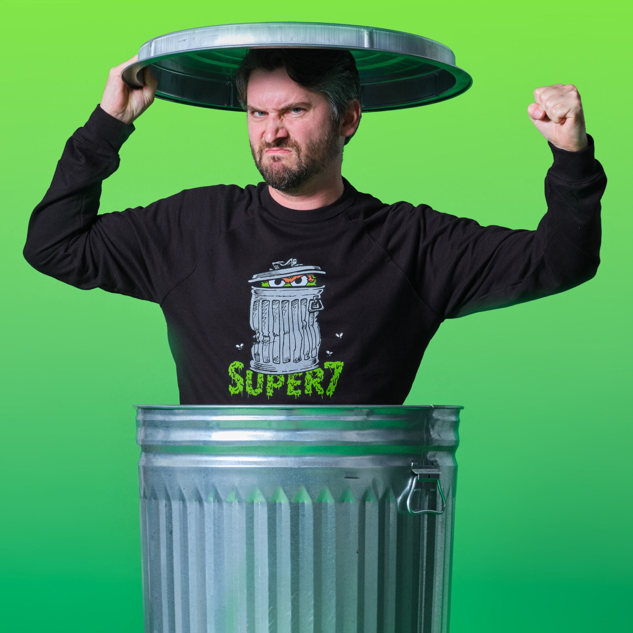 Super7 Sesame Street Oscar The Grouch bluza neagra